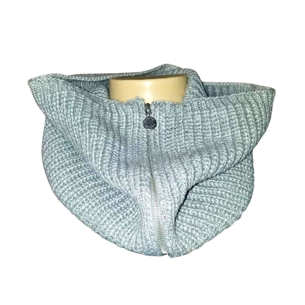 Calvin Klein Gray Snood Cowl Infinity Zipper Scarf A2KK1208 NWT